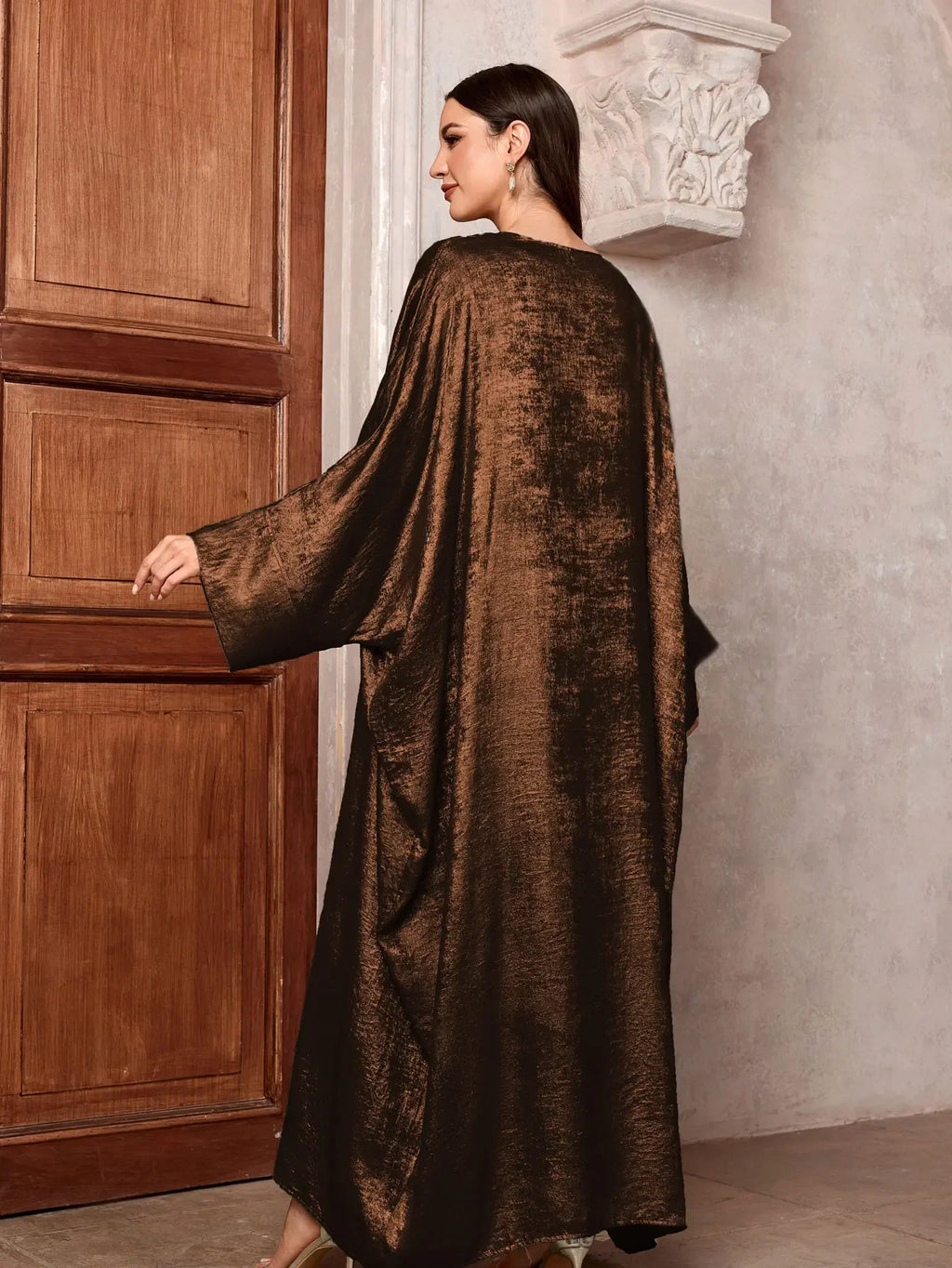 Abaya Royale — Open Satin Kimono Luxury Edition