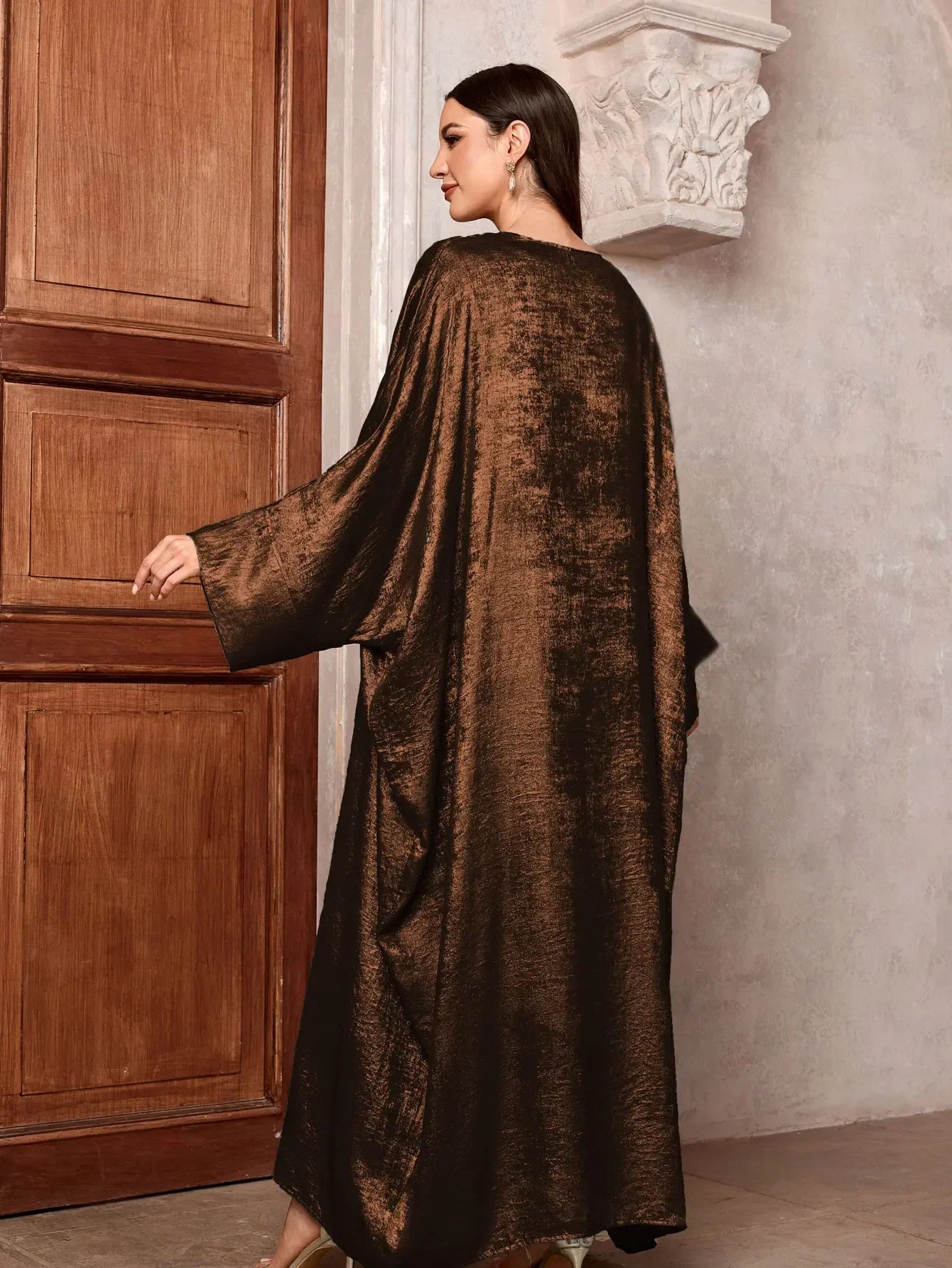 Abaya Royale — Open Satin Kimono Luxury Edition