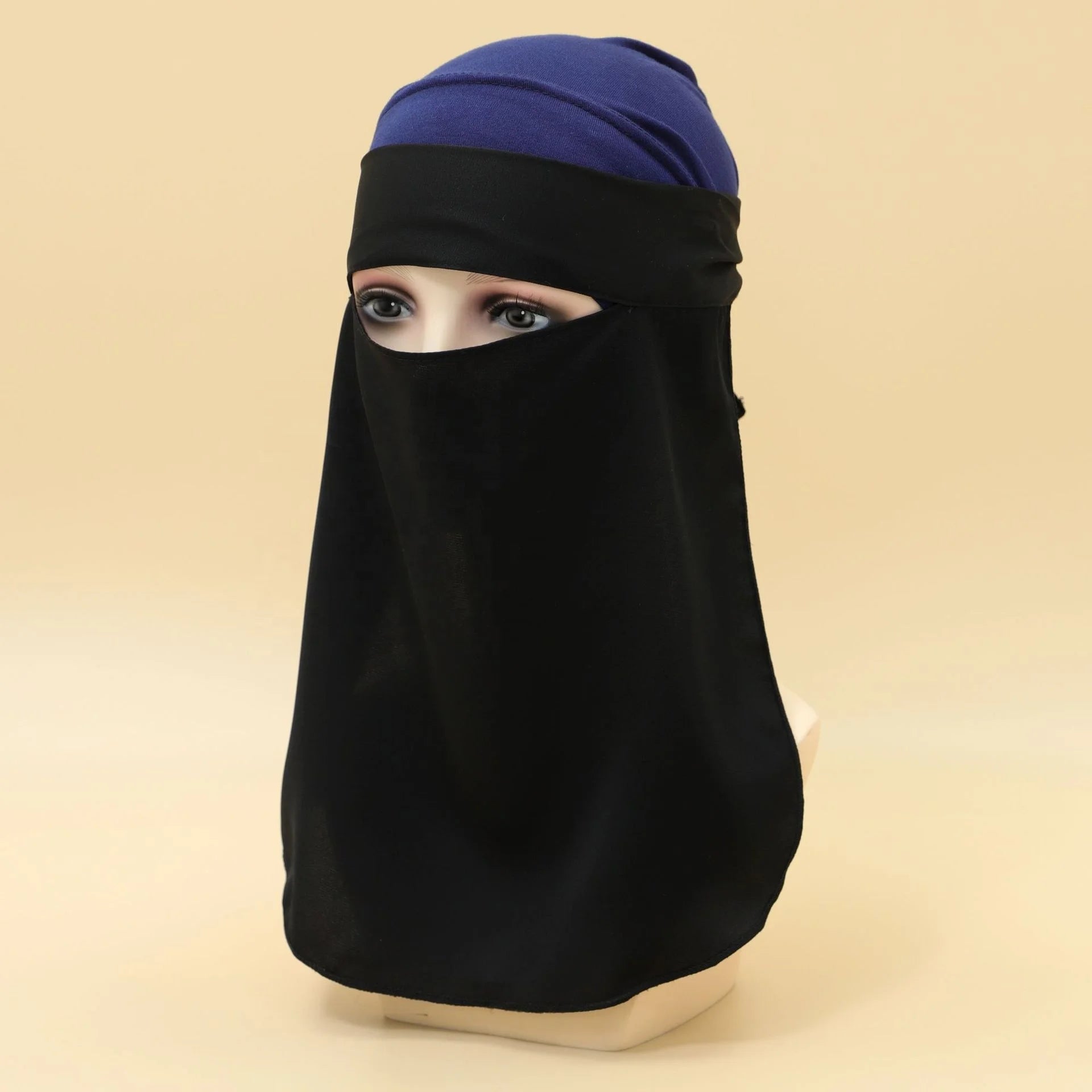 Niqab Nida Instant — Matte Black (Ready-to-Wear)