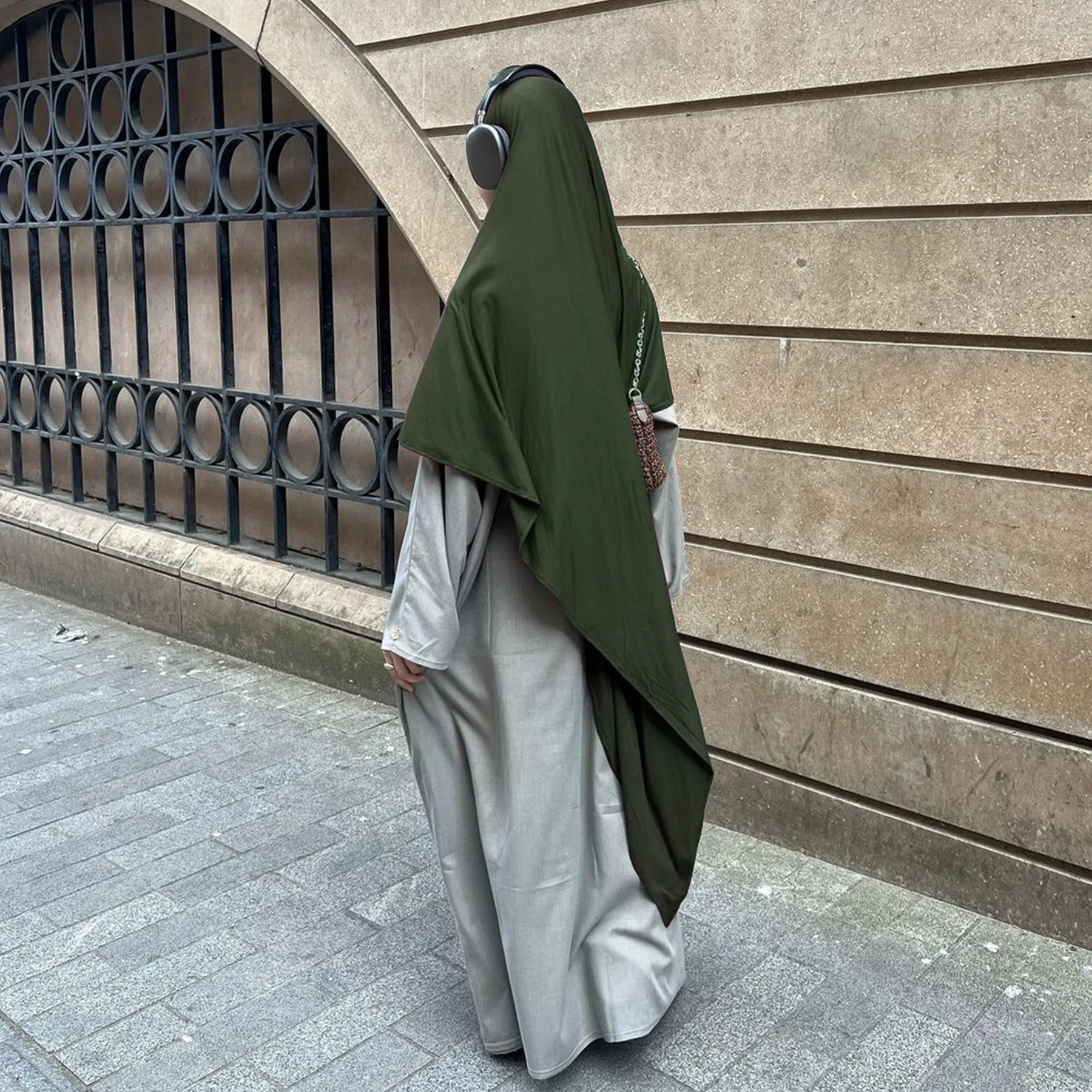 Hijab Nawal Stretch – Long jersey, opaque (overhead)
