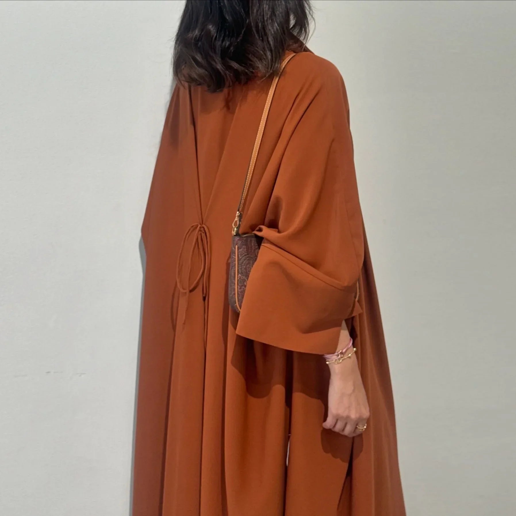 Abaya Rihāna — Open Cardigan with Laces
