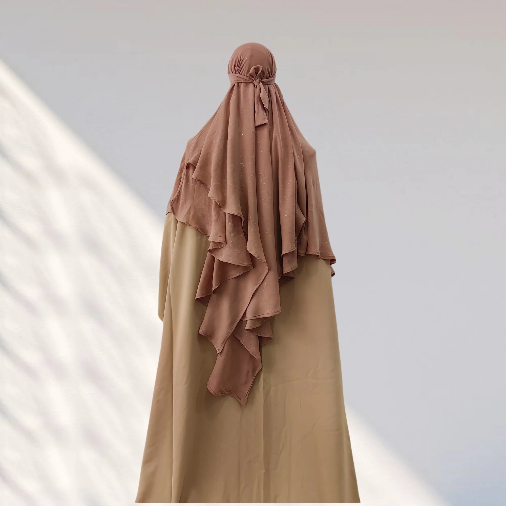 Khimar Eclat Doux — 2 Light Veils (Overhead), Irregular Hem