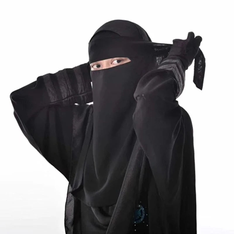 Niqab Lina — Plain 1-Layer Veil (tie-on)